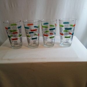 Libbey set of four recipe glasses